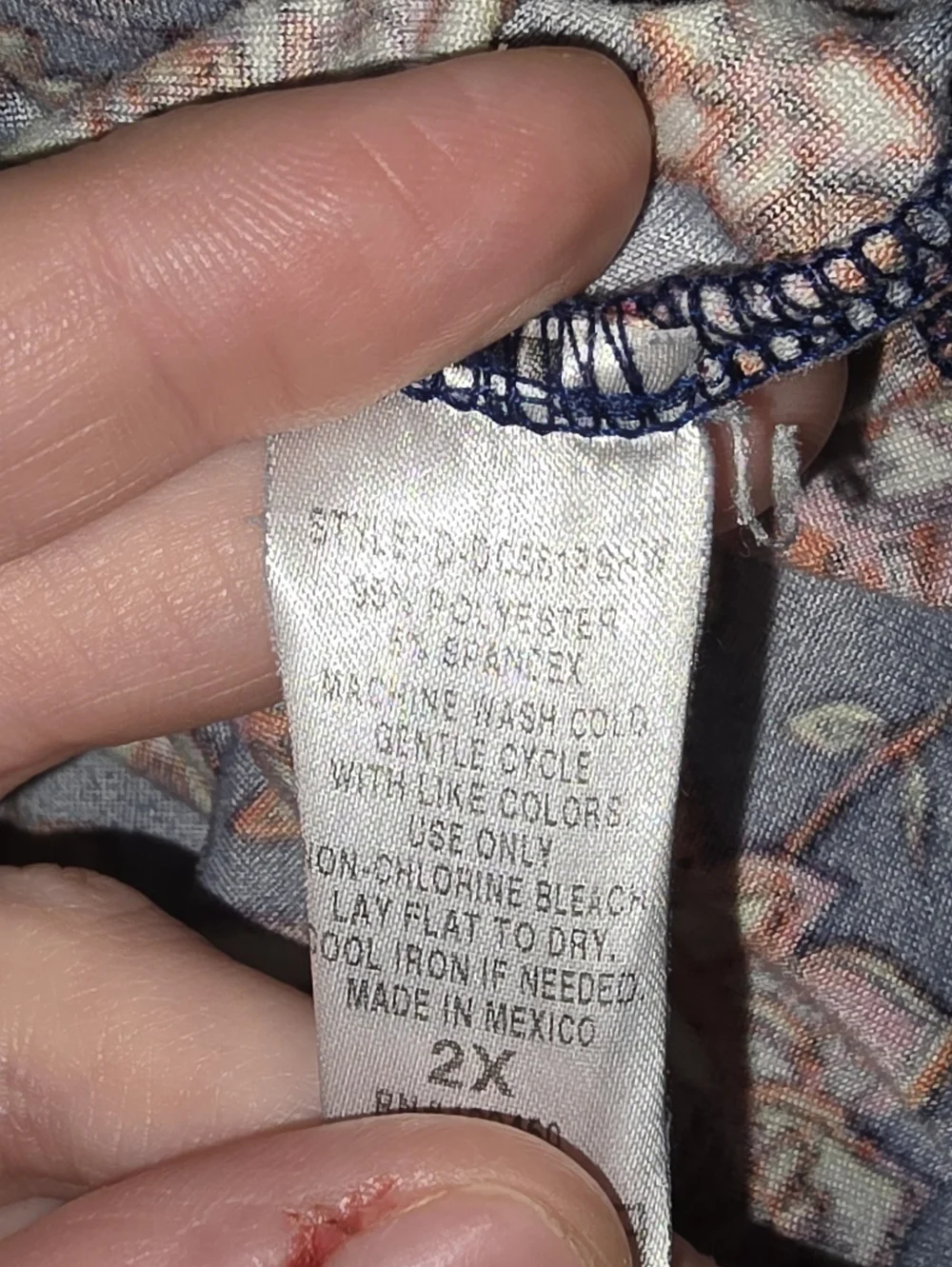 Fred David Navy Midi Dress with Red Floral Print - Picture 4 of 4